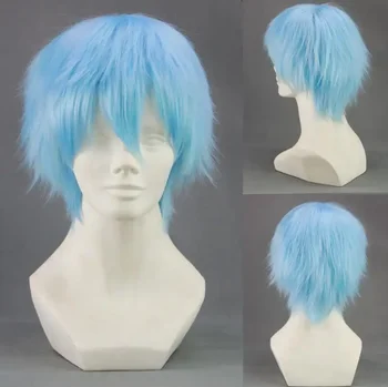 Kuroko bez Košíku Tetsuya Kuroko 30cm Krátké Světle Modré Cosplay Paruka Muži Syntetické Vlasy Paruka