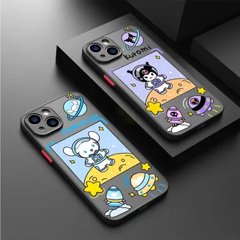 Hello Kitty Cinnamoroll Roztomilé Pouzdro Pro Apple iPhone 14 13 11 12 Pro 7 XR-X XS Max 8 Plus 6 6S SE 2022 Černý Matný Telefon Funda