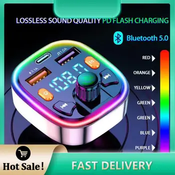 Auto Bluetooth Q5 FM Vysílač PD 20W Typ-c Fast Dual USB Nabíječka Bezdrátové Handsfree Audio Přijímač MP3 Přehrávač Adaptér do Auta