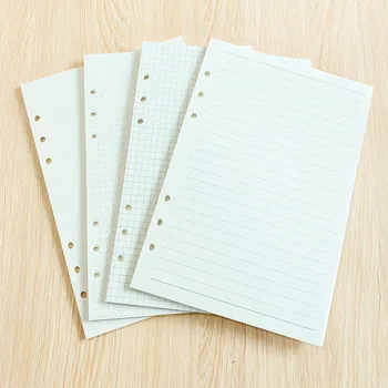 A5 A6 80 Listu Line Dot Mřížky Prázdné Notebook Volných Listů Náplň Spirála Pořadač Vnitřní Straně Papíru, Papírnictví