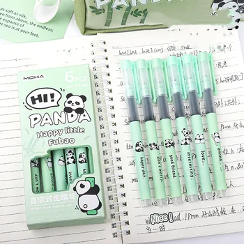 48 ks/lot Kawaii Panda Rovnou Tekuté Pero Pro Psaní Roztomilé 0,5 mm Pero Papírnictví Kancelářské Školní Potřeby