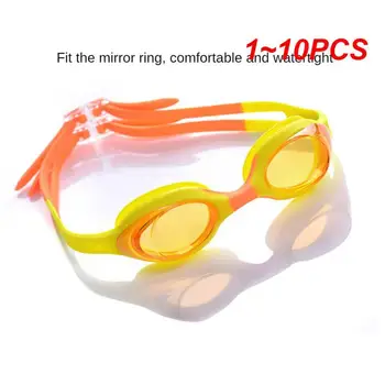 1~10KS Děti Plavecké Brýle Vodotěsný, Anti-fog Plochou Plavat Brýle Krabici Silikonové Profesionální Barevné Vodní Sporty