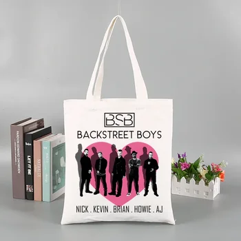 Backstreet Boys Světě BSB Hudební Skupina Ulzzang Shopper Bag Tisk Plátno Tote Tašky Kabelky Ženy Taška Harajuku Tašky přes Rameno