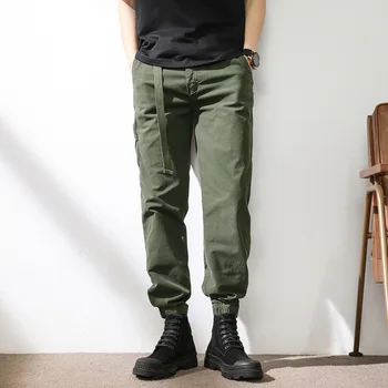 Elmsk Vojenské zelené kombinézy pro muže je jaro nový trend volné kování velkých ležérní legíny jednoduché sportovní módu kalhoty