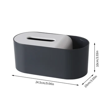 Tkáně Box Držák Desktop Storage Case Pero Dálkové Ovládání, Brýle, Toaletní Papír Kontejner Černá
