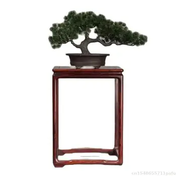 Retro Redwood Káva, Čaj Stolní Dekorativní Police Přírodního Masivního Dřeva Váza Květináč Bonsai Rostlin Podstavec Řemesla Buddha Stát
