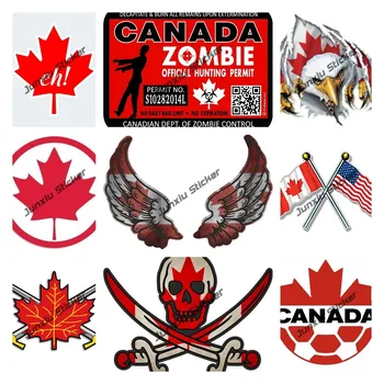 Canada Vlajka Křídla Obtisk Kanadské Kolo Maple Leaf Nálepka Kreativní Motocykl, Auto Samolepky Obtisk Anime Doplňky, Dekorace
