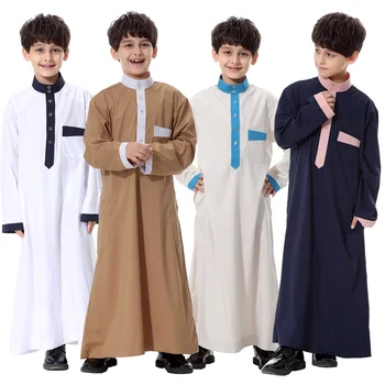 Saúdská Muslim, Chlapci, Děti, Roucho Thoub Jubba Thobe Daffah Arabština Šaty Islámské Oblečení Maxi Šaty Abaya Eid, Ramadan Thawb Blízkém Východě