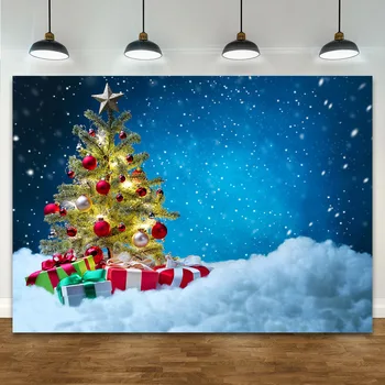 Vánoční pozadí Zimní Sníh Fotografování Kulis Dekorace Narozeninové Párty Fotografia Fotografie Pozadí Vánoční Strom Dárky