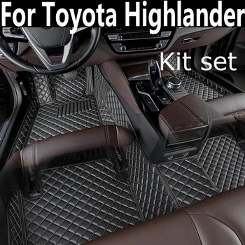 Auto Koberečky Pro Toyota Highlander Sedm Sedadel 2015 2016 2017 2018 2019 2020 2021 Vlastní Auto Nohy Podložky Interiérové Doplňky