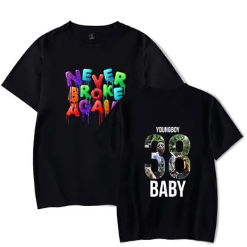 Streetwear, Hip Hop YoungBoy Nikdy Znovu Zlomil T Shirt Harajuku Neformální Krátké Rukávy Muži Ženy T-tričko Hipster Cool Graphic Tees