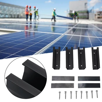 4ks Solární Modul Držáku Solární Montážní Systém PV Montážní Lištu Černá 12CM na Podporu Fotovoltaiky Solární Panel Příslušenství