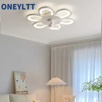 Ventilátor světlo, moderní a minimalistické ložnici světlo, kreativní domov, ultra-tenké tiché stropní ventilátor světlo, stropní svítidlo