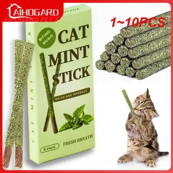 1~10KS Tyčinky/box Cat Žvýká Produktů Všechny Přírodní Catnip Hole Dřeva Tengo Molární Hole Čištění Zubů Cat Tyčinky Pro Kočky