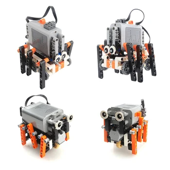 Kawaii Bionic Spider Walking Robot 6 Stop VH Stavební Blok Výkon Funkce Technického DIY Cihly Hračky Pro Děti Chlapec Dárek