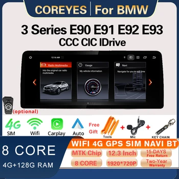 COREYES 12,3 Palce Carplay Pro BMW 3 Série E90 E91 E92 E93 CCC, CIC Idrive Systém GPS Carplay Auto Rádio Multimediální Přehrávač Videa