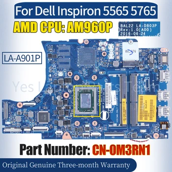 BAL22 LA-D803P Pro Dell Inspiron 5565 5765 Notebooku základní Deska CN-00M3RN1 AM960P 100％ Testovány základní Desky Notebooku