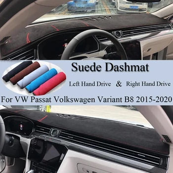 Pro VW Volkswagen Passat Variant B8 2015 2016-2020 Semišové Kůže Dashmat Dash Mat Kryt Palubní desky Pad Slunečník Koberec Příslušenství