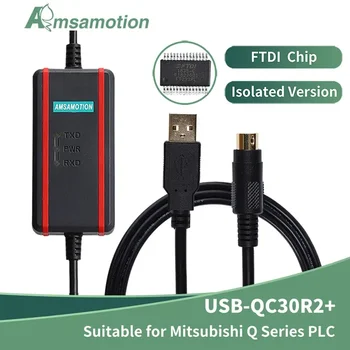 Vysoké Qulaity FTDI Chip USB-QC30R2+ ke Stažení Line Vhodné Mitsubishi Řady Q PLC Programovací Kabel