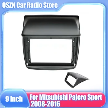 2 DIN 9 PALCOVÝ Auto Nárazníku Pro Mitsubishi Pajero Sport 2008-2016 Obrazovky Audio Dash Panel Rám nárazníku Auta obložení Rámu