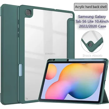 Pro Samsung Galaxy Tab S6 Lite 10.4 palcový 2022/2020(SM-P613/P610)Tablet Pouzdro Leather Tri-fold Ochranný Kryt s stojan na Tužky