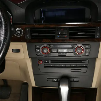 3×Červená Slitiny Klimatizace Ring Switch Knob Trim Pro BMW 3 Série E90 E92 07-12