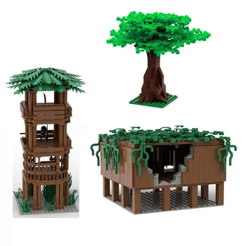 Kreativní Džungle Zahradní Architektury, Věže Panelového Domu Armády MOC DIY Přátelé Konstruktor Kompatibilní Stavební Cihly Vzdělávací Hračky