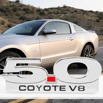 5.0 Coyote V8 Emblem pro 11-14 Ford Mustang, F150 F250 F350 Chrome Straně Těla Fender Emblémy Odznak Obtisk Nálepka typový Štítek
