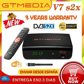 GTMEDIA V7S2X V7 HD Prime ECAM IKS Satelitní TV Přijímač DVB-S2X S2 Dekodér Tuner Ecam CS Protokol 1080P H. 265 Vestavěný 2.4 G