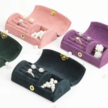 1ks Přenosné Šperky Storage Case - Cestovní-Přátelské Náušnice a Prsten Box s Moderní Japonský Styl Designu