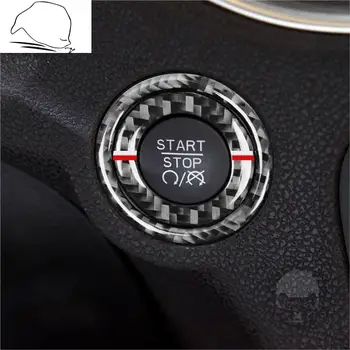 Pro Dodge Challenger 2015 Vícebarevná Uhlíkových Vláken Samolepky Kroužek Na Klíče Jeden Klepněte Na Tlačítko Start Tlačítko Přepínač Otvor Interiéry Auto Příslušens