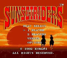 SunsetRiders 16bit MD Karetní Hra Pro 16-Bitový Sega MegaDrive Genesis Konzole