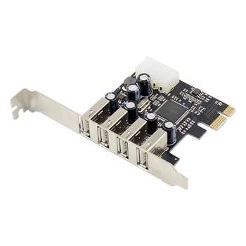 PCI-E Se 4 Porty USB 2.0 Converter Karty PCIE USB2.0 Adaptér Karty MCS9990 Chipset Umožňuje Hot-Swapping