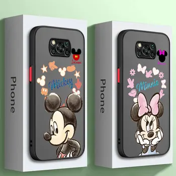 Disney Mickey Minnie Myší Telefon Pouzdro Pro Xiaomi Mi Poco M5 Mi 11 Lite 5G X3 NFC C40 12 11t pro 13Lite Průsvitné fudan Coque