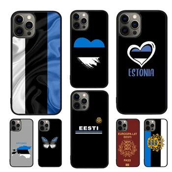 Estonsko Vlajky Mobilní Telefon Případech Kryt Pro iPhone 15 14 13 Pro Max 12 Mini 11 Pro Max X XR XS Max SE ROKU 2020 6S 7 8 Plus Coque