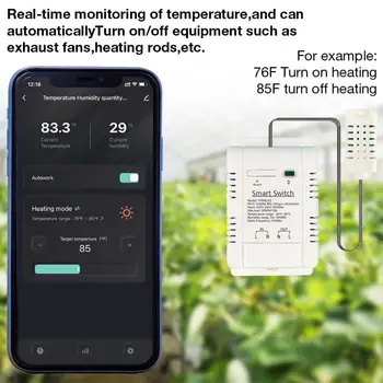 Tuya Wifi Inteligentní SwitchTemp Monitorování Vlhkosti Monitorování Elektrické Energie Statistiky Snímače Smart Life App Dálkové Ovládání