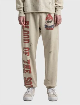 Streetwear
 Meruňkový Saint Michael Krev Syna Tepláky Muži Ženy Nový Oversize Jogger Kalhoty Vojenské