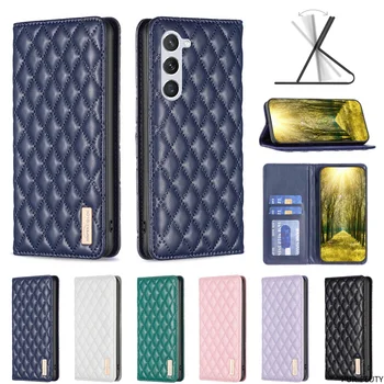 Magnetické Flip Cover Typ Telefonu Shell pro Samsung Galaxy S24 A35 A55 Ultra Plus Kryt Telefonu Kartu Vložit Peněženka, Klip, Pouzdro na Telefon
