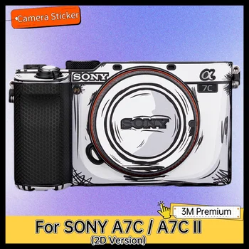 Pro SONY A7C / A7C II 2D verze Tělo Fotoaparátu Nálepka Ochranný Vinyl Kůže Obtisk Zábal Fólie Proti Poškrábání Chránič Kabát