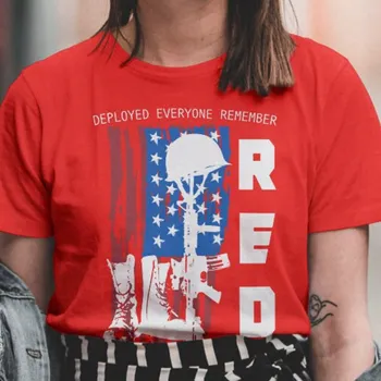 Americký Červený Pamatujte si tričko Vojenské Nosit Na pátek T Všichni Nasazeny Až Všichni Přijdou Domů dárek pro přítele