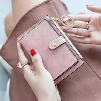 Mince Peněženky Mini korejské Edition Student Malé Čerstvé Zip Mince Bag Multi-funkční Slim Malé Karty Taška