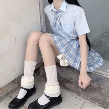 Y2K Ponožky Japonské Lolita Sladká Dívka Nohy Ženy Podzim Zima Teplejší Pletené Ponožky Pletené Vlny Míč nánožník Cosplay Punk