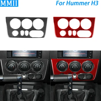 Pro Hummer H3 2006-2010 Uhlíkových Vláken Centrální Klimatizace Ovládací Panel Dekorativní Kryt Interiéru Vozu Dekorace Nálepka