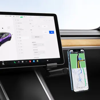 Držák mobilního Telefonu Prodlužovací Rameno Pro Tesla Model 3 Y Bezdrátové 15W Auto Magnetickou Bezdrátovou Nabíječku