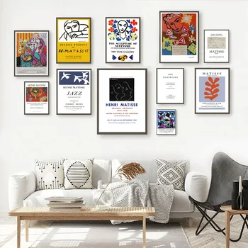 Matisse Modní Dívka Moderní Postavy List Wall Art Malířské Plátno Nordic Plakáty A Tisky Zeď Obrázky Pro Obývací Pokoj Dekor