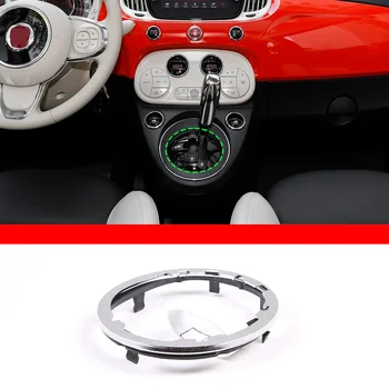 Auto Gear Manžeta Boot Kryt Ring Gear Shift Knob Držet Páku Rám Kryt proti Prachu Základnu Pro Fiat 500, 500c 2007-2015