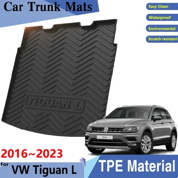 pro Volkswagen Tiguan L Allspace 5 Míst Verze Paliva Nižší Vrstvy 2016~2023 MK2 Kufru Auta Zadní Cargo Zásobník Kufru Mat Příslušenství