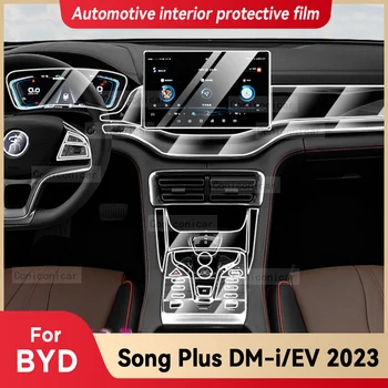 Pro BYD SONG PLUS DMi 2022 2023 Vozu Multimediální displej Center Gear Panel Transparentní TPU Automobilový Interiér Ochranný Film