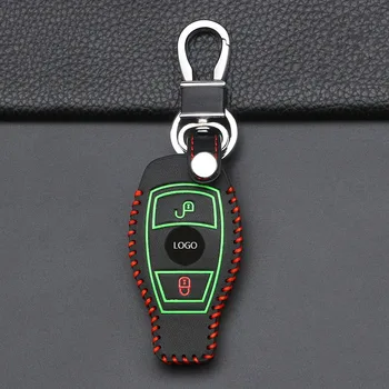 2/3 Tlačítka Svítící Auto Klíč Pouzdro pro Mercedes Benz B R G GLA Třída GLK W204 W251 W463 W176 klíčenky Taška Držák Protector
