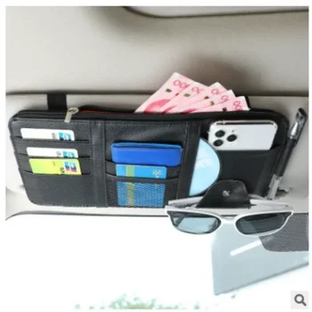 Multifunkční sluneční clona úložný vak držitel karty, řidičák lístek karty taška datový kabel ukládání auto